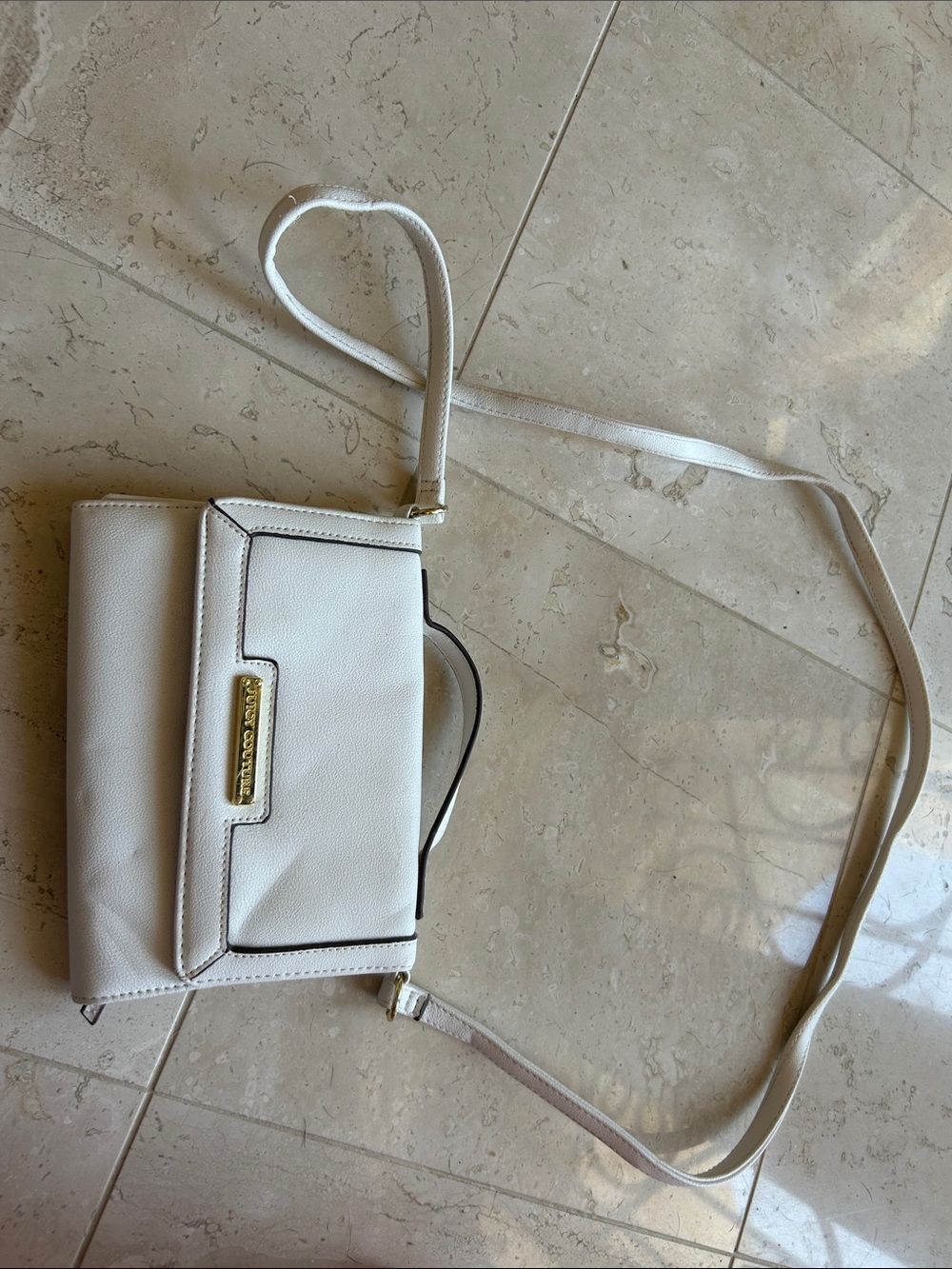 Juicy Couture White Crossbody Bag with Gold Hardware